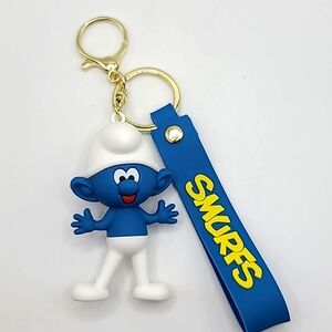 Cute! Smurfs Cartoon Figure Keychain Charm